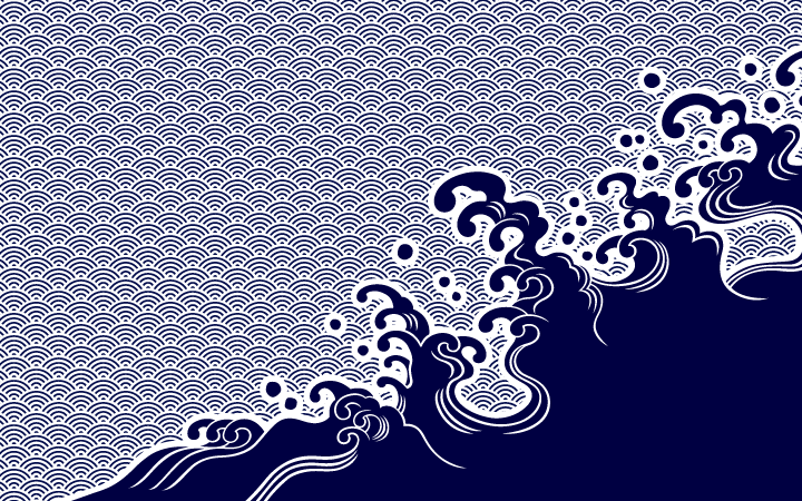 青海波(せいがいは)柄