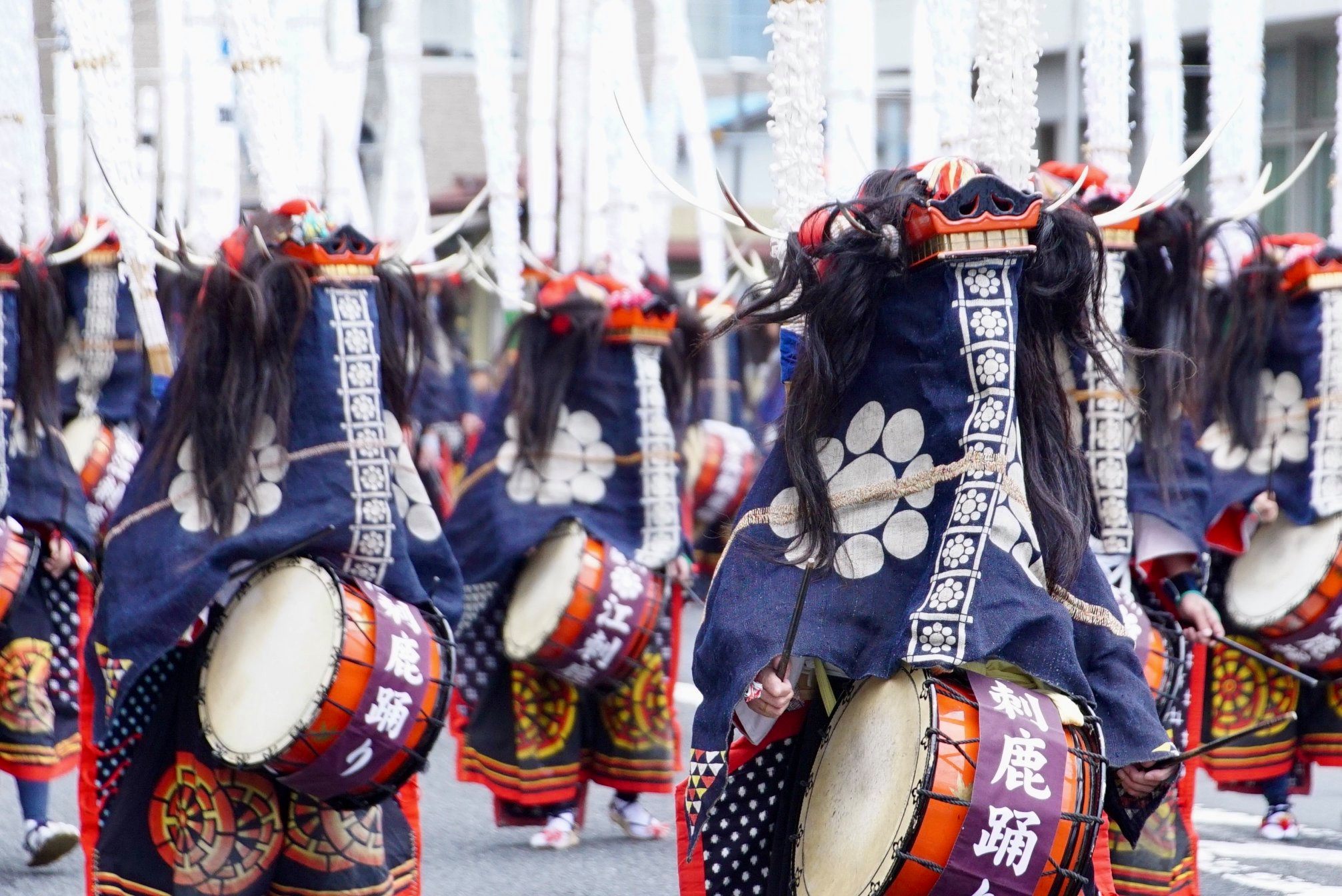 縦糸横糸合同会社　鹿踊り　伝統芸能　手拭い　てぬぐい　オーダー　製作　オリジナル